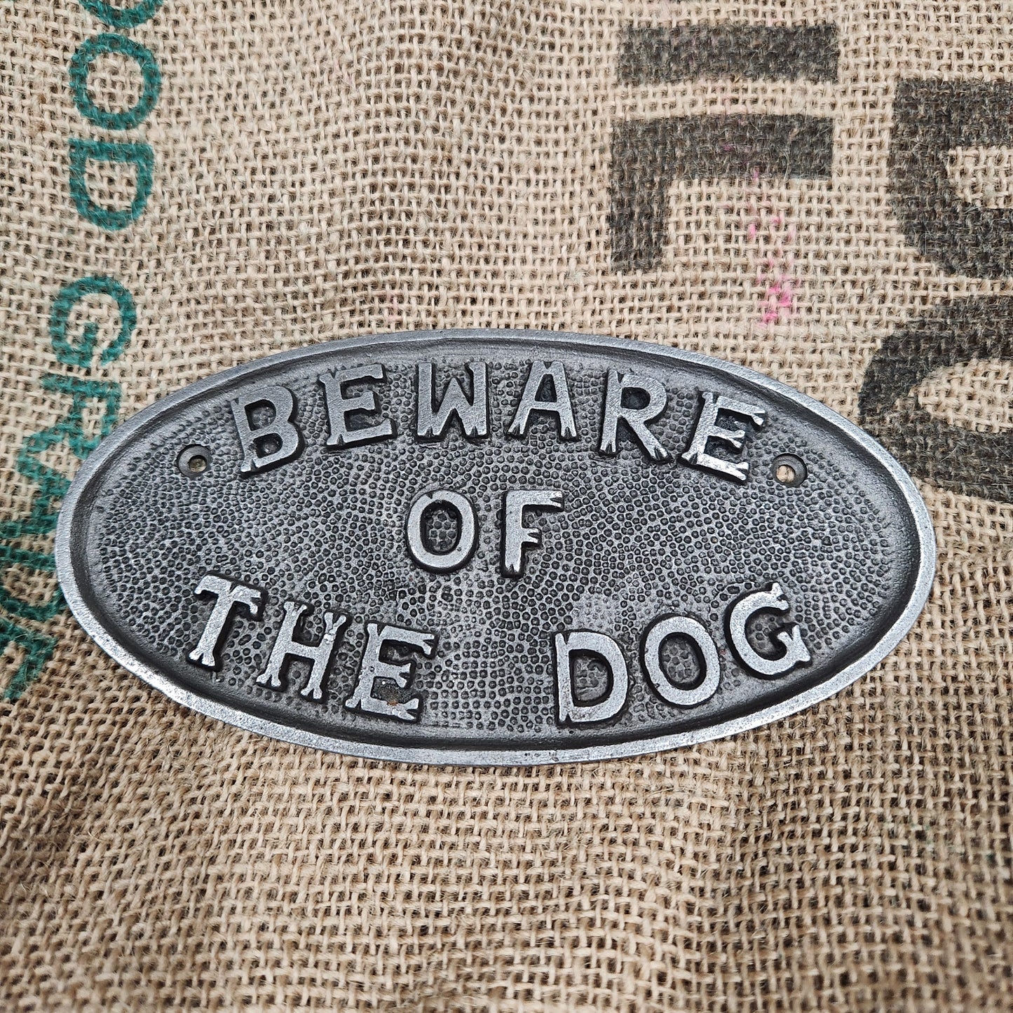 Beware of the Dog Plaque - with or without a chain