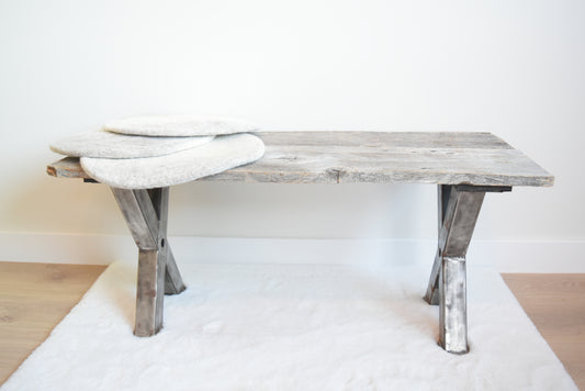 Grey Barn Wood Bench