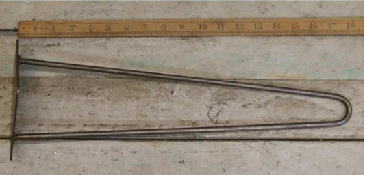 Hairpin Leg - 2 Prong - Antique Iron 18"