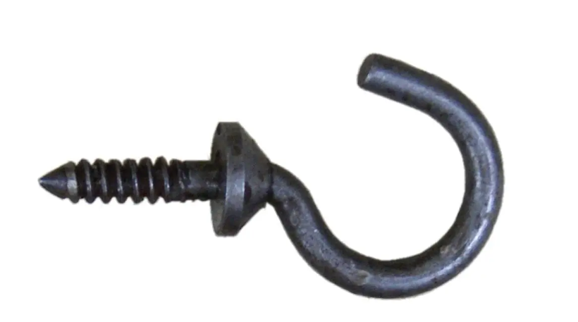 The Antique Iron Single Screw-In - Traditional Steel CUP Hook