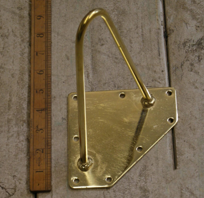 Hairpin Leg - 2 Prong - Polished Brass Plated 8" - 16"