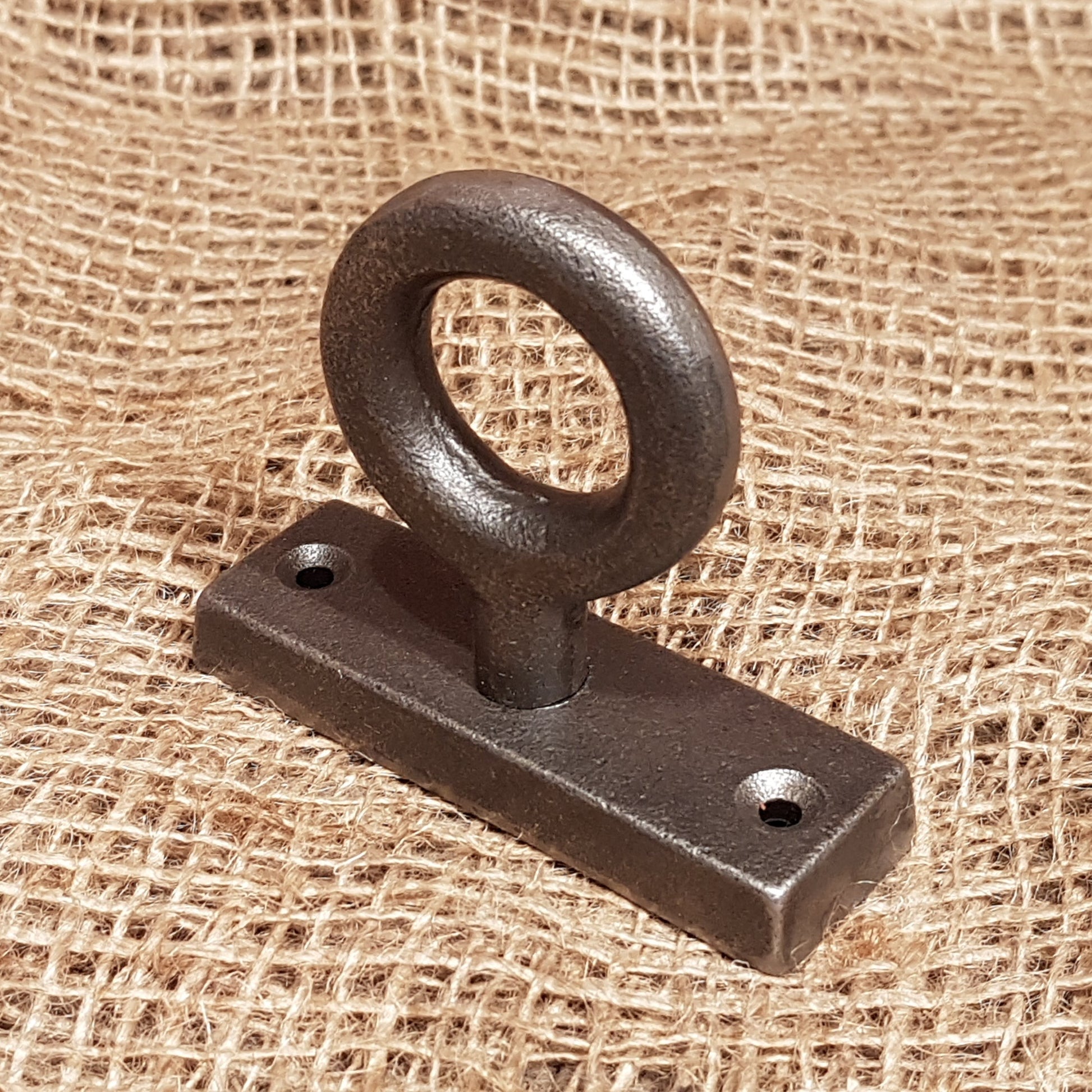 Ceiling Hook Cleat Loop Eye Cast Antique Iron 75mm - Adfix Trade