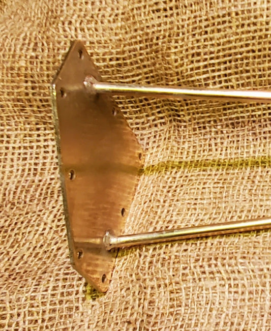 Hairpin Leg 8" Brass 2 Prong - Spearhead Collection - Hairpin Legs - Brass, Home Decor