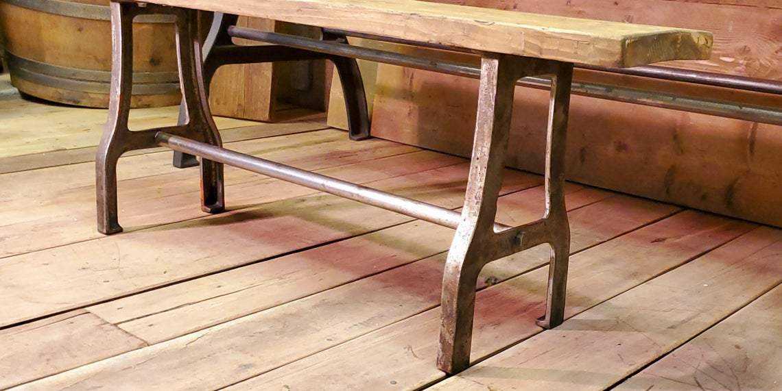 Cast iron 2024 bench and table